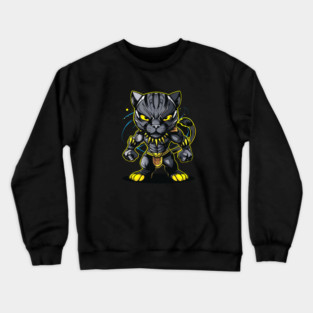 Panther Cat Hero Character Crewneck Sweatshirt