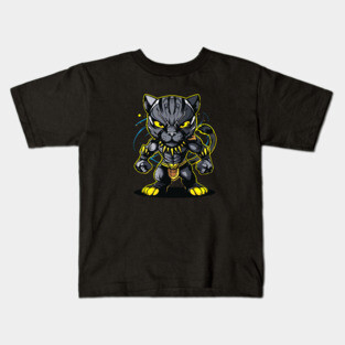 Panther Cat Hero Character Kids T-Shirt