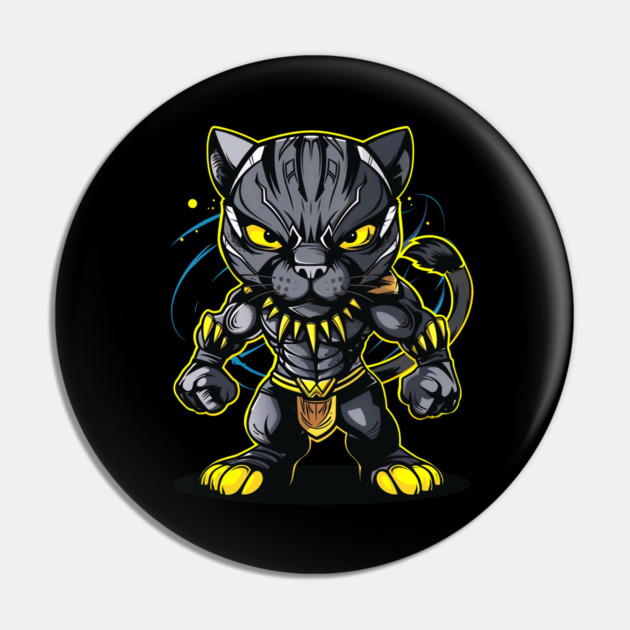 Panther Cat Hero Character Pin by UrbanLifeApparel