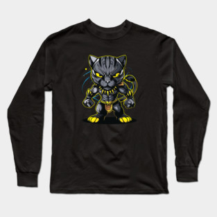 Panther Cat Hero Character Long Sleeve T-Shirt