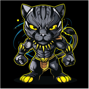 Panther Cat Hero Character Posters and Art