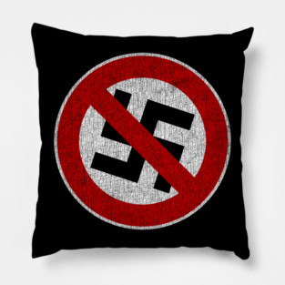 No Nazis Distressed Pillow