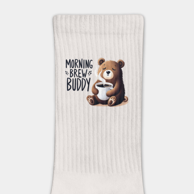 Morning Brew Buddy – Cute Coffee Bear Artwork by MakerMind8.2