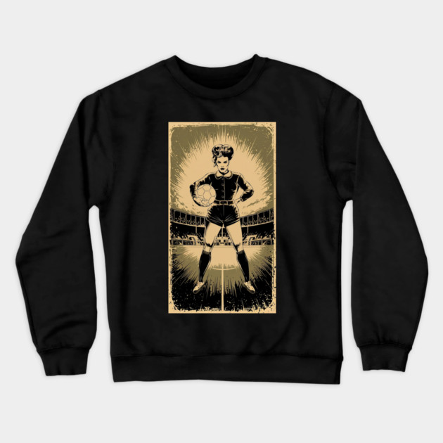 Womens Soccer Crewneck Sweatshirt by Pixel Threads 