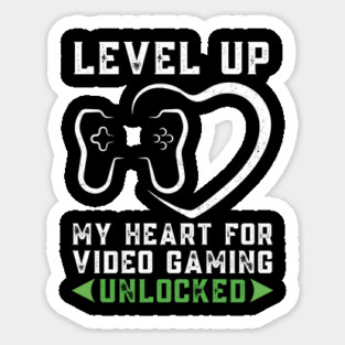 Funny Video Game Joystick Player Love Sticker