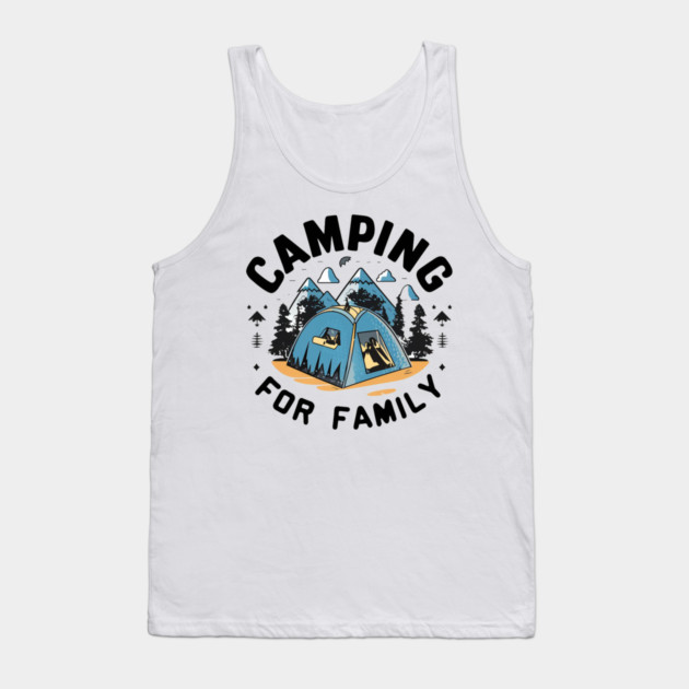 camping for family Tank Top by Pixel Threads 