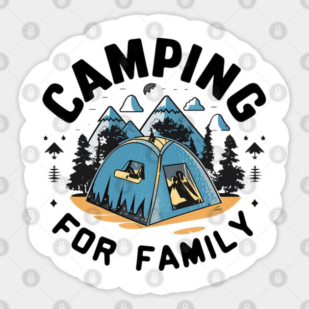 camping for family Sticker by Pixel Threads 