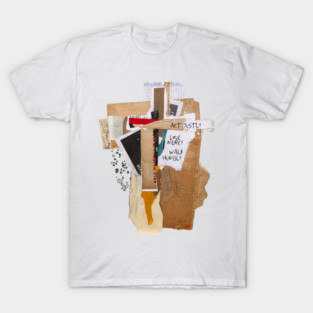 Scripture Cross Act Justly Love Mercy Walk Humbly Cross Art Micah 6:8 T-Shirt