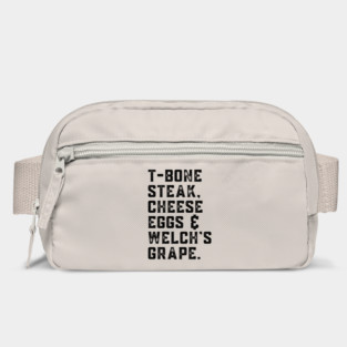 T-Bone Steak, Cheese Eggs, Welch's Grape - Song Lyric Bag