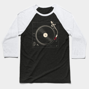 ClassicTurntable - Vintage Audio LP Vinyl Record Player Baseball T-Shirt