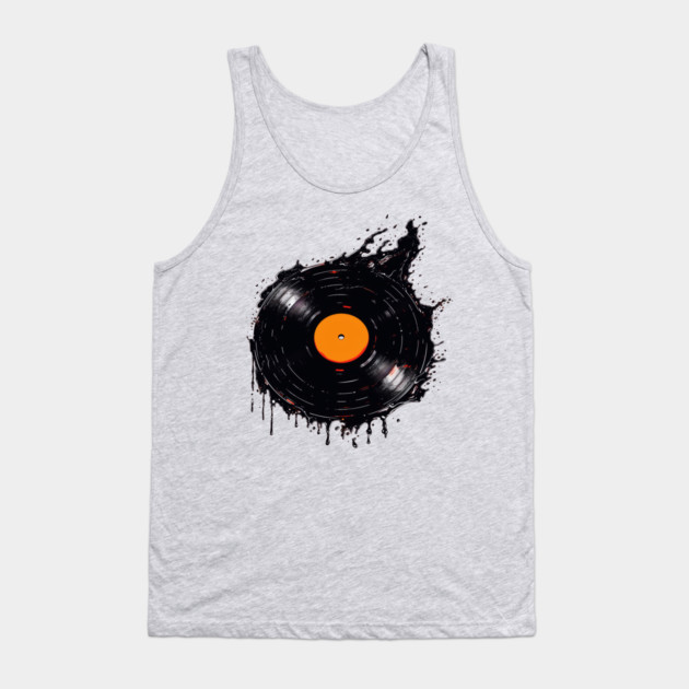 Melting Vinyl Record Tank Top by UrbanLifeApparel