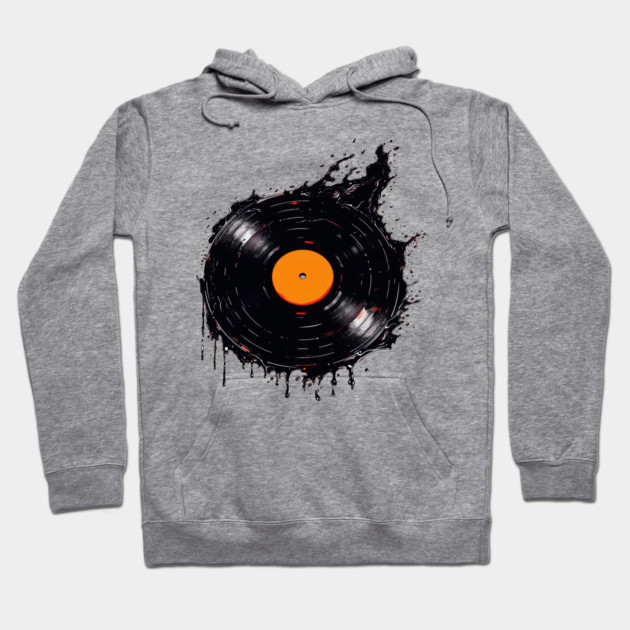 Melting Vinyl Record Hoodie by UrbanLifeApparel