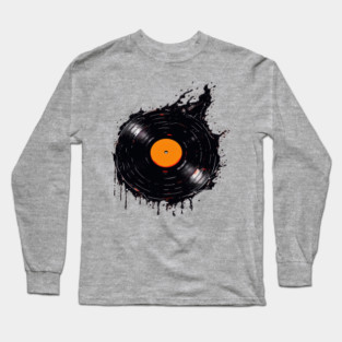 Melting Vinyl Record Long Sleeve T-Shirt