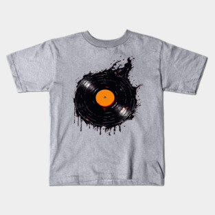 Melting Vinyl Record Kids T-Shirt