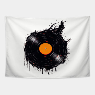 Melting Vinyl Record Tapestry