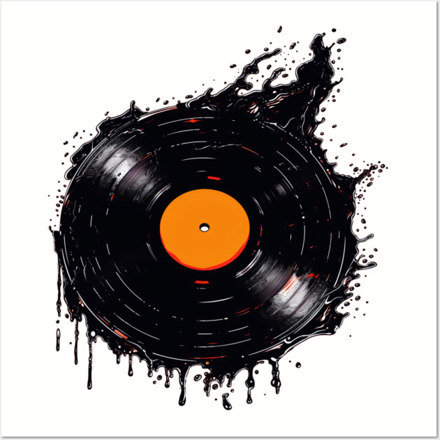Melting Vinyl Record Wall Art by UrbanLifeApparel