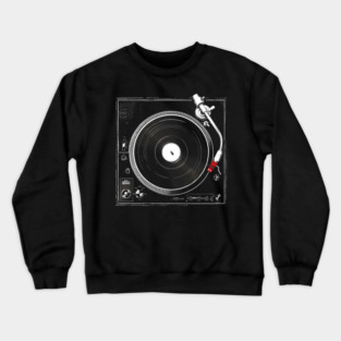 Classic Turntable - Vintage Audio LP Vinyl Record Player Crewneck Sweatshirt