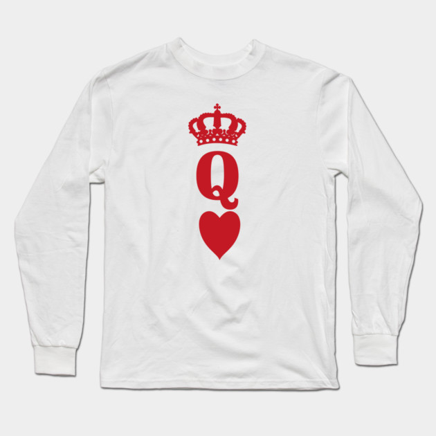 Queen of Hearts Long Sleeve T-Shirt by UrbanLifeApparel