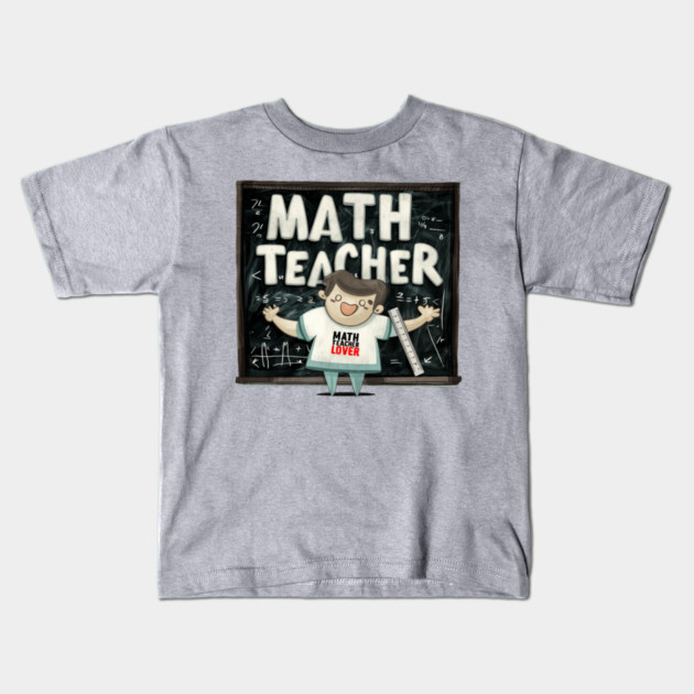 Math Teacher Lover Kids T-Shirt by Pixel Threads 