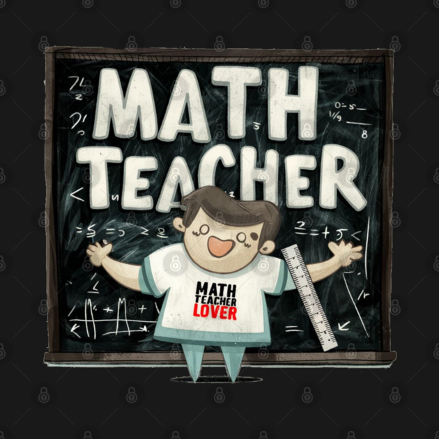 Math Teacher Lover by Pixel Threads 
