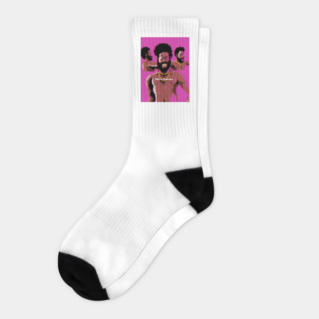 Childish Gambino "This Is America" portrait (digital) Socks by StagArtStudios