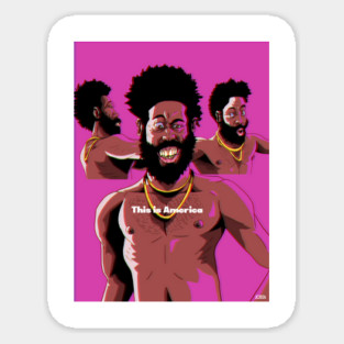 Childish Gambino "This Is America" portrait (digital) Magnet
