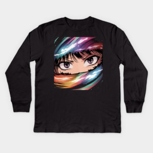 Anime Eyes Kids Long Sleeve T-Shirt