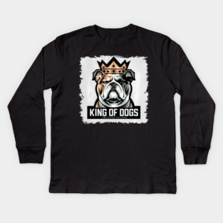 American Bulldog, The King Of Dogs Kids Long Sleeve T-Shirt