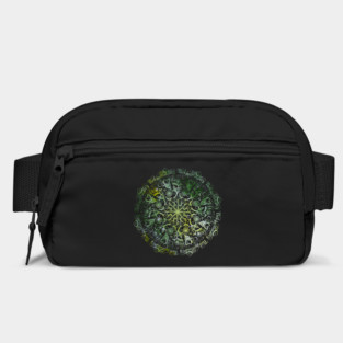 Plant For Pollinators Lime Lettering Mandala Filigree Bag