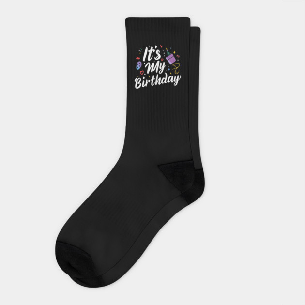 It's My Birthday Socks by Pixel Threads 