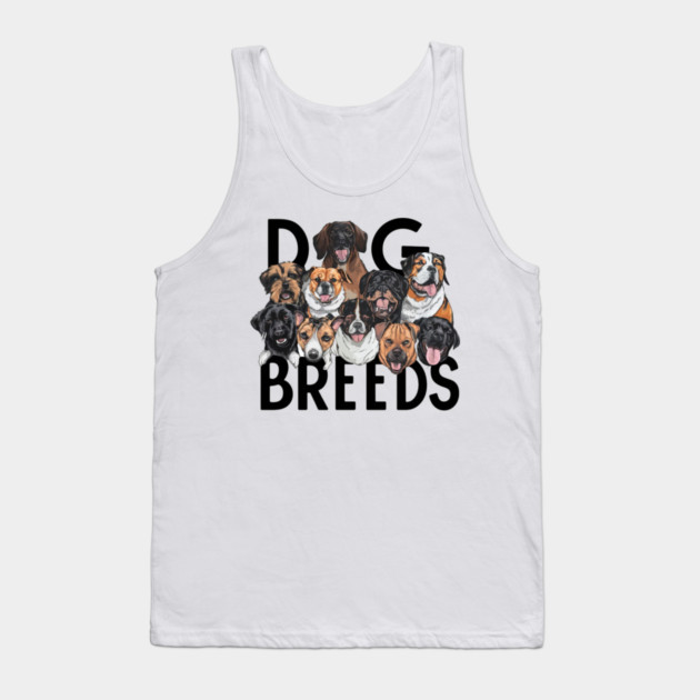 Dog Breeds Lover Tank Top by Pixel Threads 