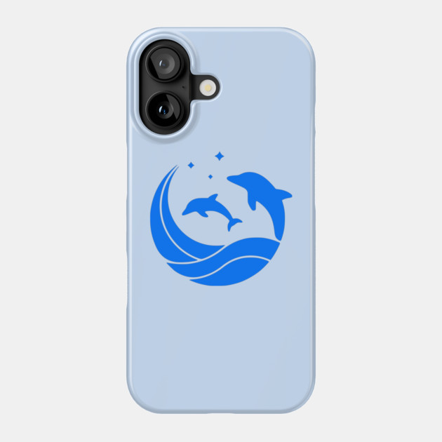 Dolphins Jumping Waves Phone Case by HolidayBug