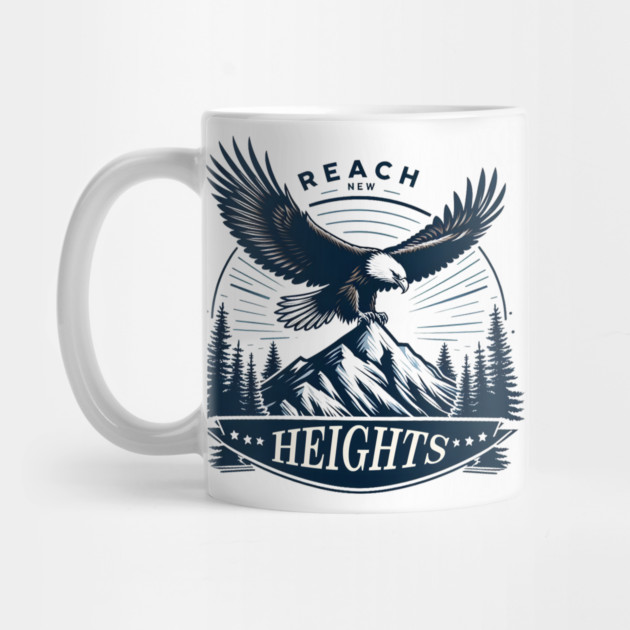 Reach New Heights – Eagle & Mountain Motivational Graphic by MakerMind8.2