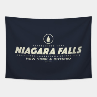 Niagara Falls New York - Water Drop Tapestry