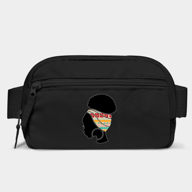 Afro Hair Woman with African Pattern Headwrap by logiamerch