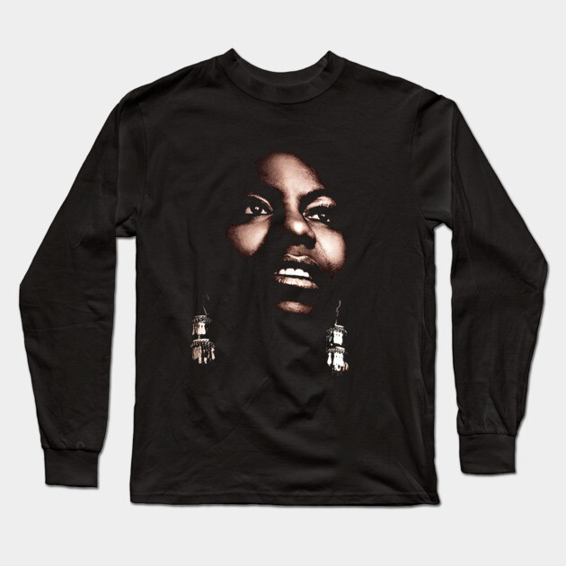 Nina Simone Long Sleeve T-Shirt by UrbanLifeApparel