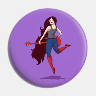 Bass Guitar Girl Pin