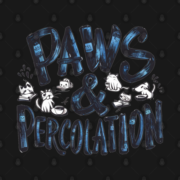 Cats And Coffee "Paws & Percolation" by Pixel Threads 