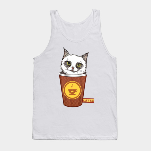 Cats And Coffee Tank Top by Pixel Threads 