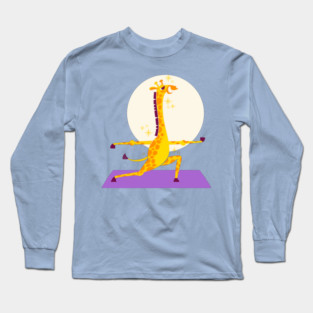 Hand Drawn Giraffe Yoga Long Sleeve T-Shirt