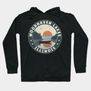 Woodhaven Lakes Illinois Sunset Hoodie