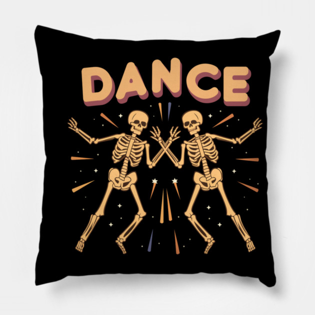 Dancing Skeletons Pillow by Pixel Threads 