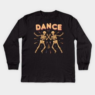 Dancing Skeletons Kids Long Sleeve T-Shirt