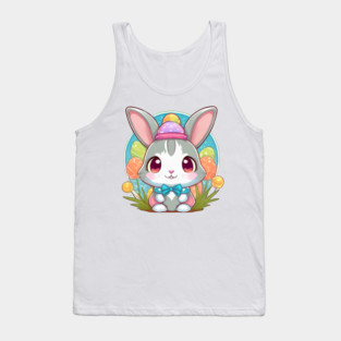 Cute easterbunny with bowtie and hat Tank Top