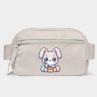 Cute easterbunny painting eggs in kawaii style Bag