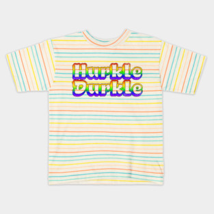 Groovy Retro Hurkle Durkle design, Scottish slang phrase Kids T-Shirt