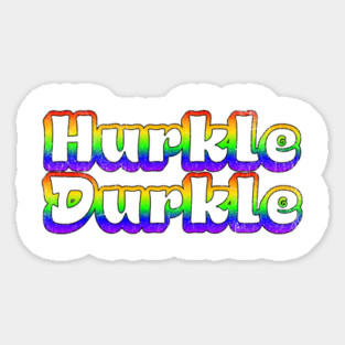 Groovy Retro Hurkle Durkle design, Scottish slang phrase Magnet