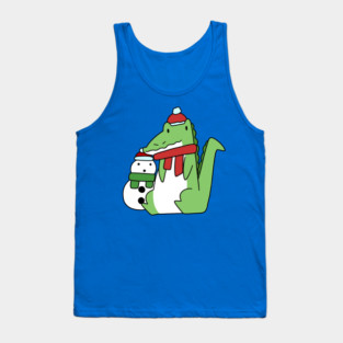 Alligator and Snowman Tank Top