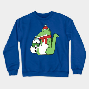 Alligator and Snowman Crewneck Sweatshirt