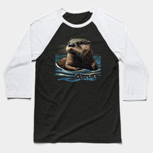 otter Baseball T-Shirt